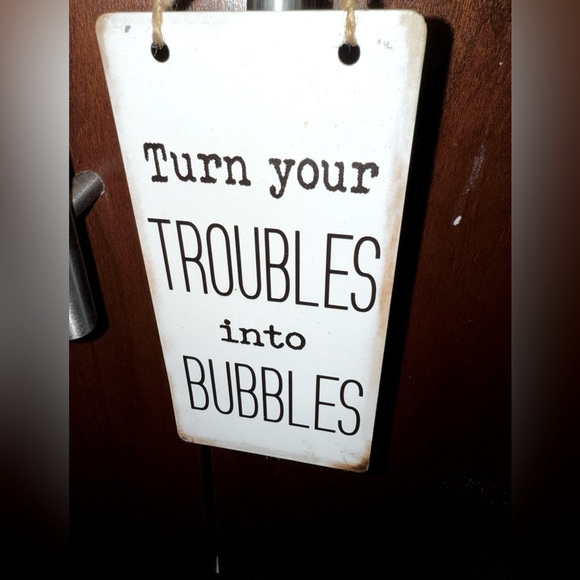 “you are the bubbles to my bath” bathroom wall art canvas & matching And sign - Picture 7 of 9